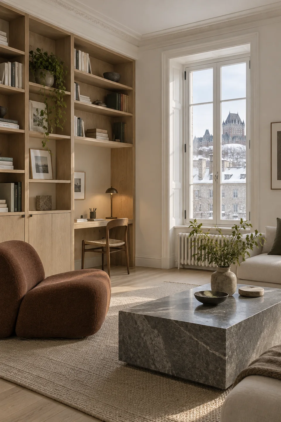 Montcalm: Material warmth in the heart of Québec City.